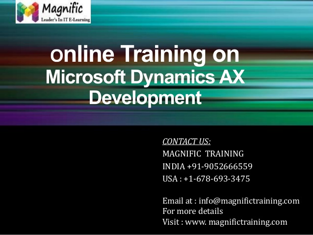 microsoft dynamics ax 2012 training